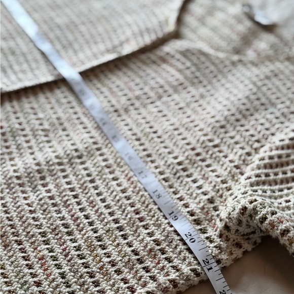 Roxy Women's Cream and Brown Striped Button-Up Sweater Size M - Picture 8 of 9